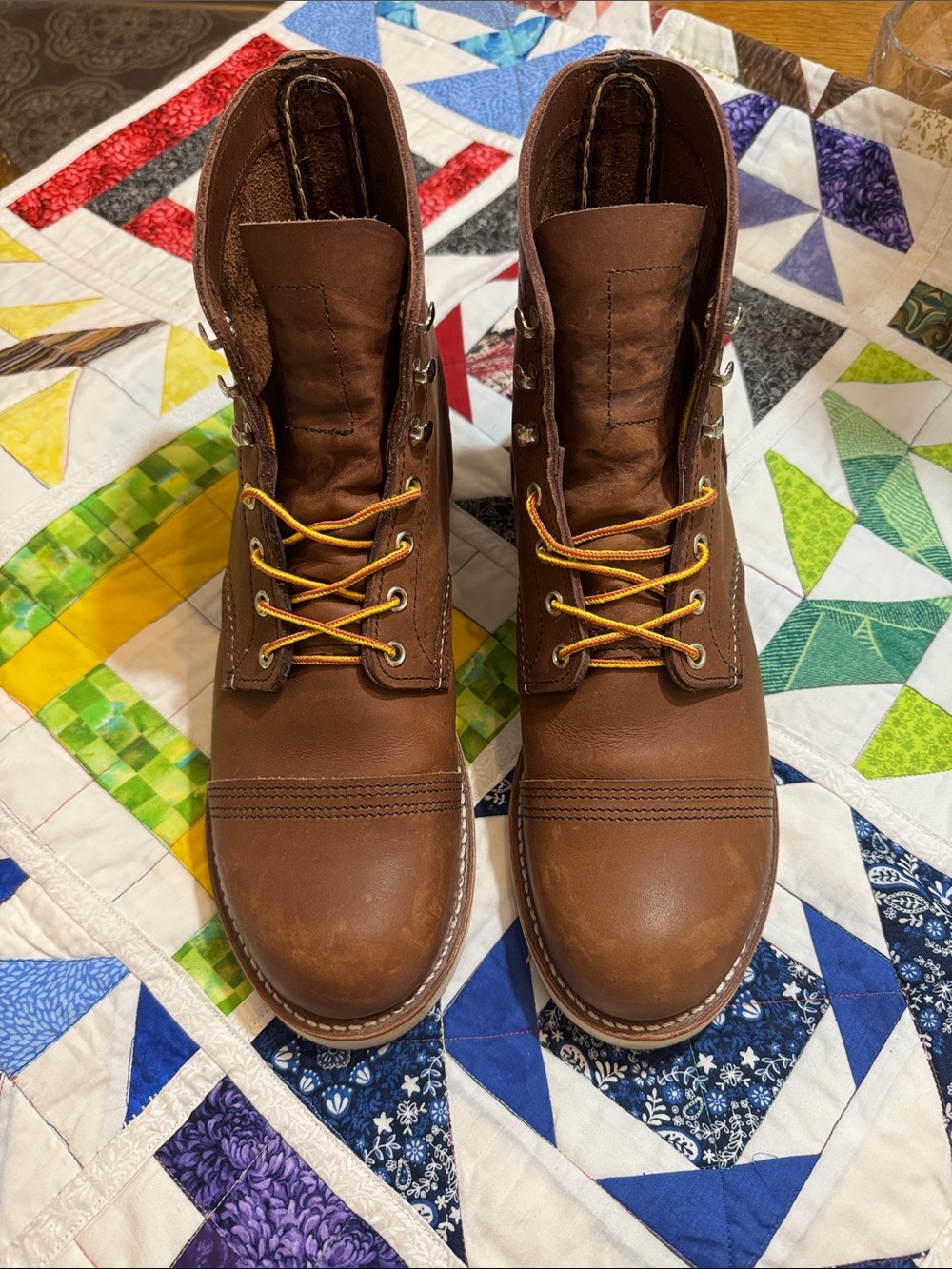 Men's Brown Leather Work Red Wing 9D Very Good Clean Condition - Picture 2 of 4